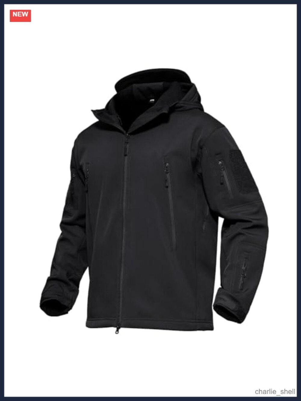 Tactical Waterproof Softshell Fleece Winter Jacket 6-Pocket Hooded